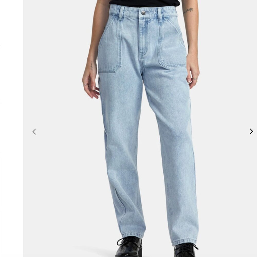 RVCA Recession Collection Cargo Carpenter High Waist Jeans size 30